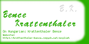 bence krattenthaler business card